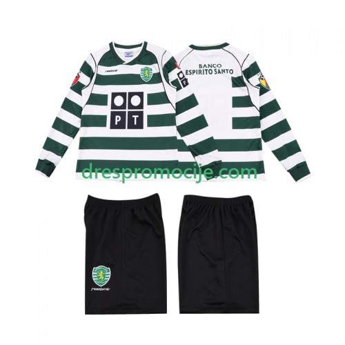 Sporting Clube de Portugal 2001 2003 Dres Retro Dječji Domaći Dugim Rukavima Sporting Clube de Portugal 2001 2003 Dres Retro Dječji Domaći Dugim Rukavima